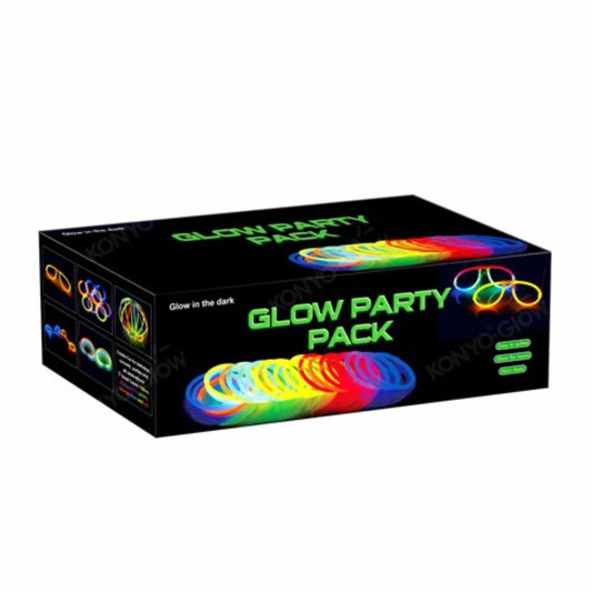 Pack party Glow. Bracelets, 224 pieces to create the shape you want, luminous bracelets, fluorescent necklaces, glasses, rabbit ears, earrings, birthdays, weddings, concert, disco. Life on led