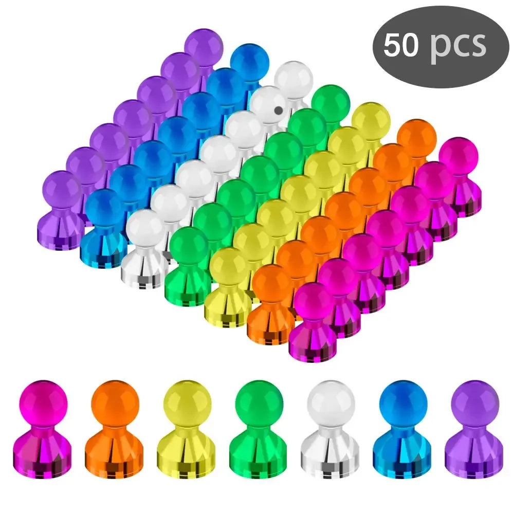 50pcs Color Transparent Strong Magnetic Thumbtack Refrigerator Strong Magnet Office Painting Strong Magnetic Thumbtack