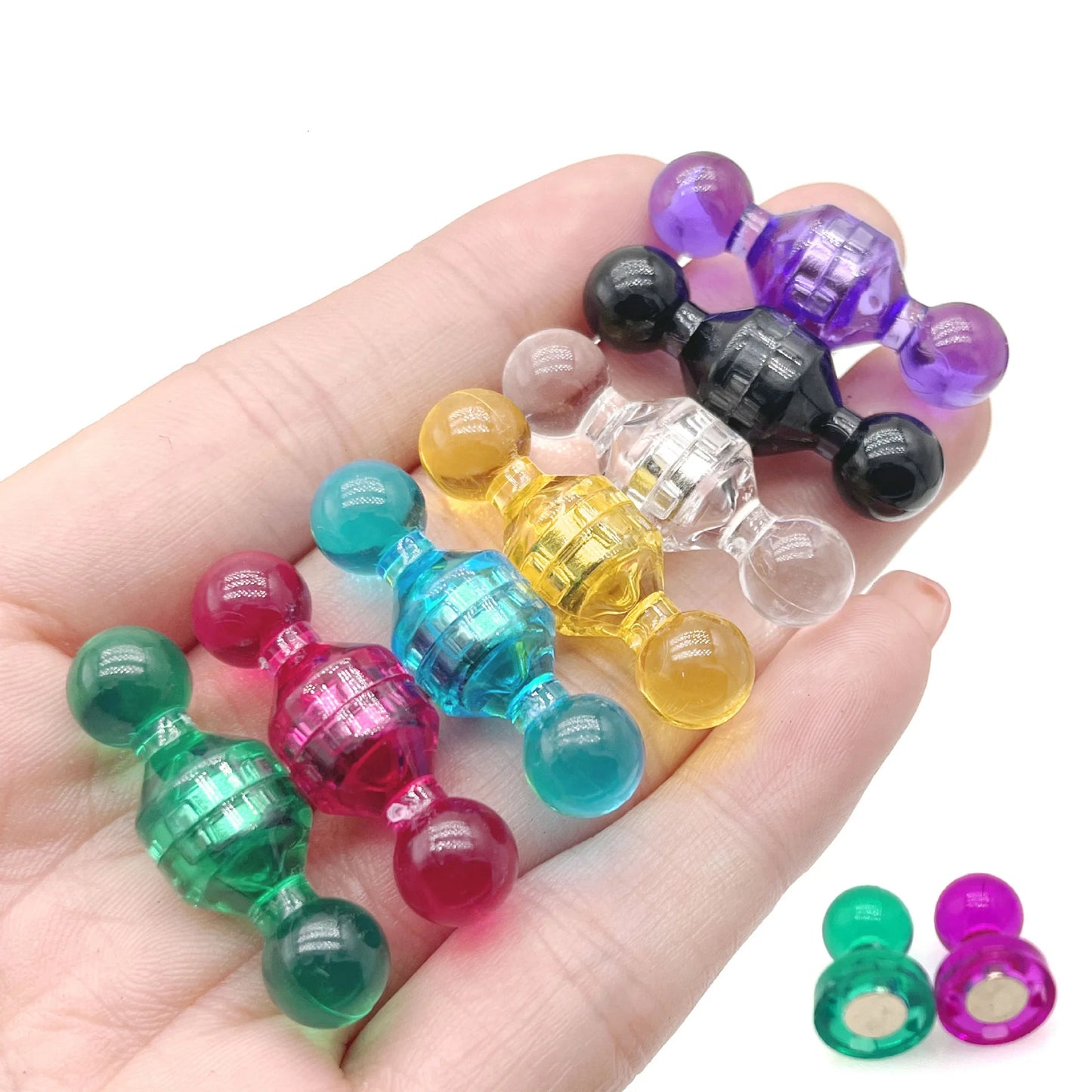 50pcs Color Transparent Strong Magnetic Thumbtack Refrigerator Strong Magnet Office Painting Strong Magnetic Thumbtack