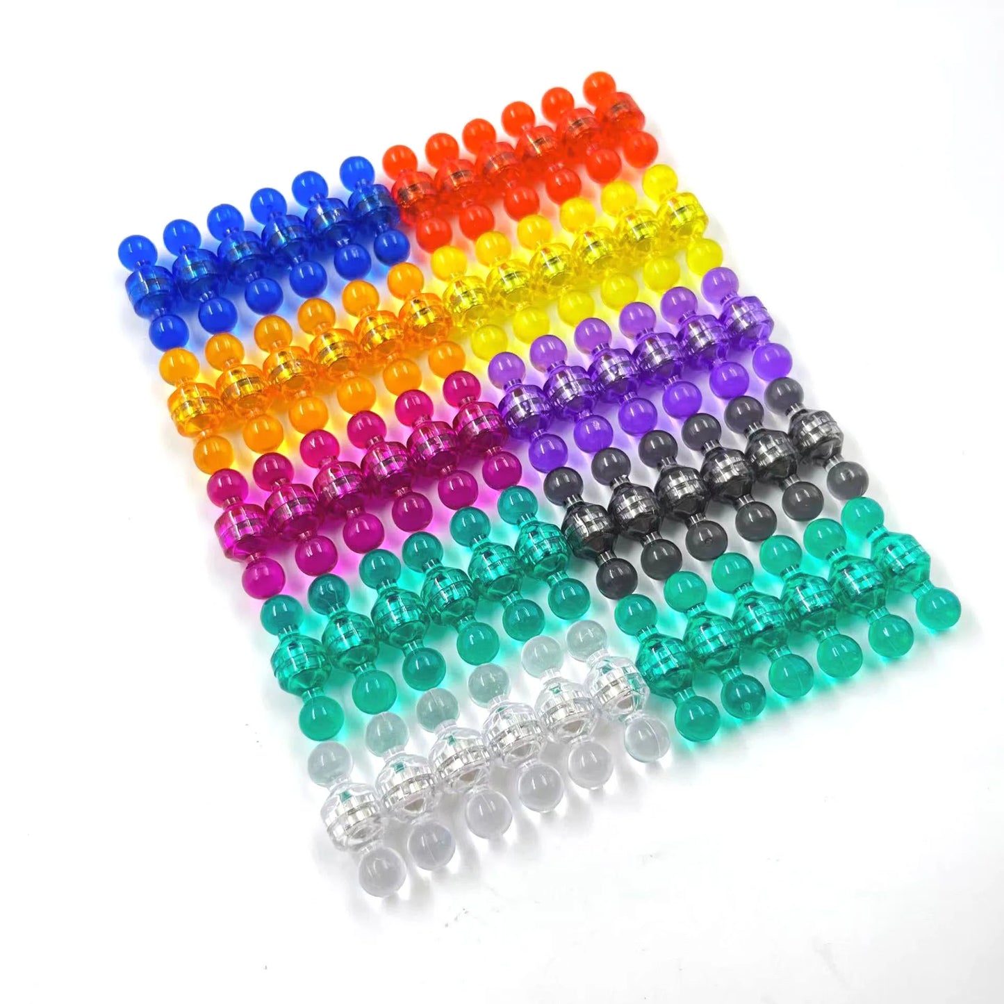 50pcs Color Transparent Strong Magnetic Thumbtack Refrigerator Strong Magnet Office Painting Strong Magnetic Thumbtack