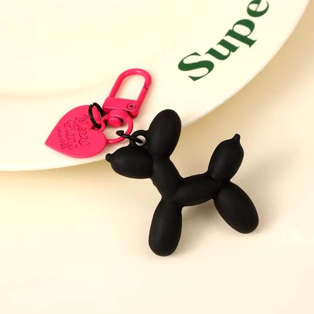 Cartoon Balloon Dog Charms Keychain Car Bag Pendant Key Ring For Handbag Backpack Women Men Love Heart Key Chains Friends Gift