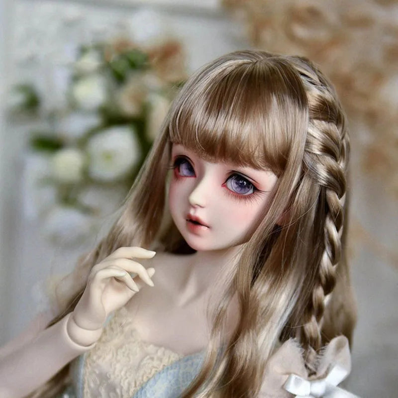 BJD/SD Doll Wig 1/3 1/4 1/6 With Multicolor Pink Blonde Brown Curly High Temperature Fiber Doll Wig Doll Accessories Girl Gift