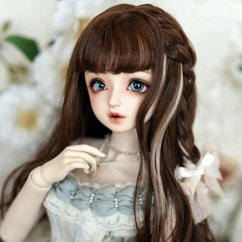 BJD/SD Doll Wig 1/3 1/4 1/6 With Multicolor Pink Blonde Brown Curly High Temperature Fiber Doll Wig Doll Accessories Girl Gift