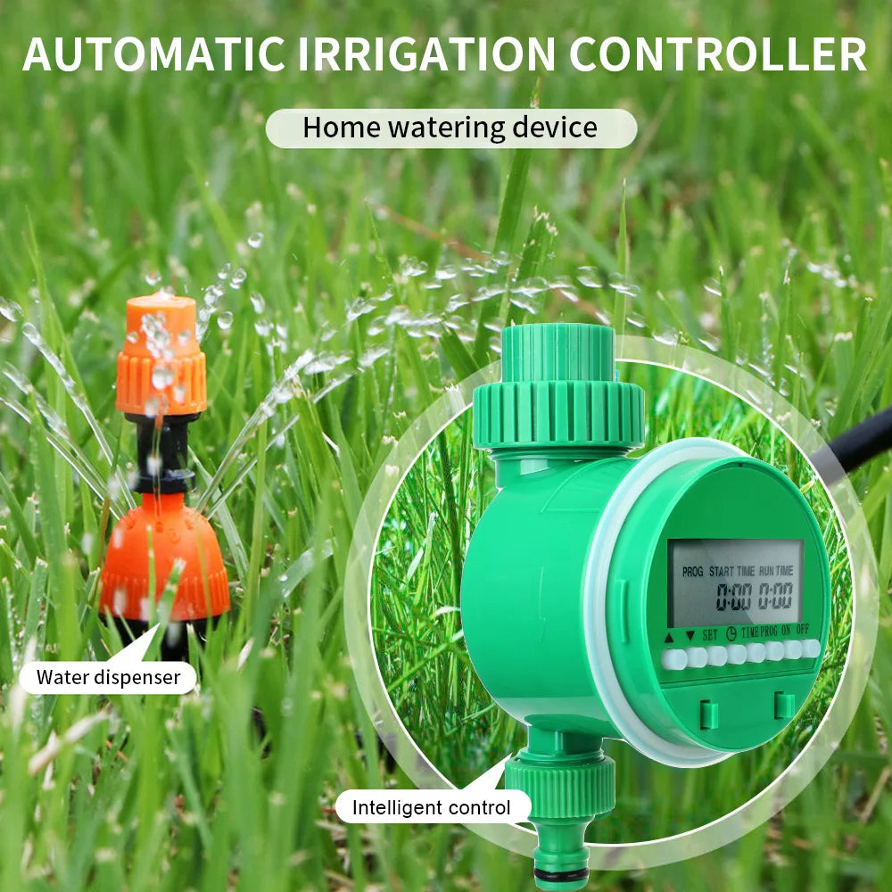 Automatic Irrigation Controller Lcd Display Intelligence Garden Watering Timer Valve Watering Control Device Electronic