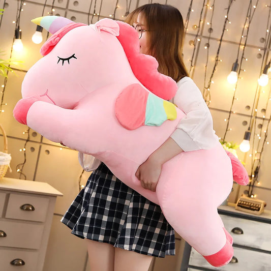 25cmKawaii Giant Unicorn Plush Toy Soft Stuffed Unicorn Soft Dolls Animal Horse Toys For Children Girl Pillow Birthday Gifts