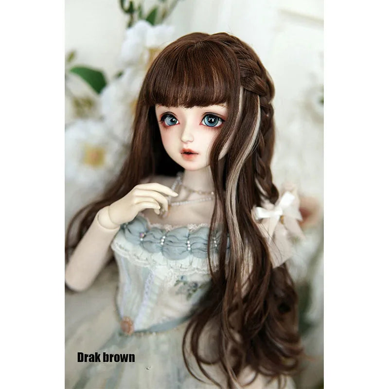 BJD/SD Doll Wig 1/3 1/4 1/6 With Multicolor Pink Blonde Brown Curly High Temperature Fiber Doll Wig Doll Accessories Girl Gift