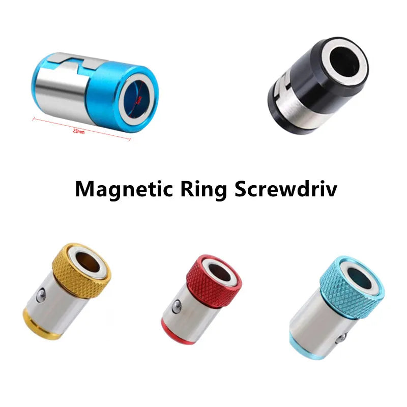 1/4” Metal Screwdriver Bit Universal Magnetic Ring Magnetic Ring For 6.35mm Shank Anti-Corrosion Drill Bit Magnet Powerful Ring