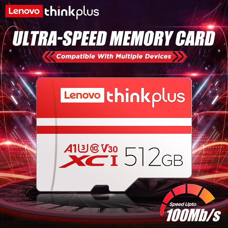 thinkplus Mini SD Card Class 10 TF Flash Card 32GB-256G Memory Card For Mobile Phone PC Speaker HD Camera Game Switch for Lenovo