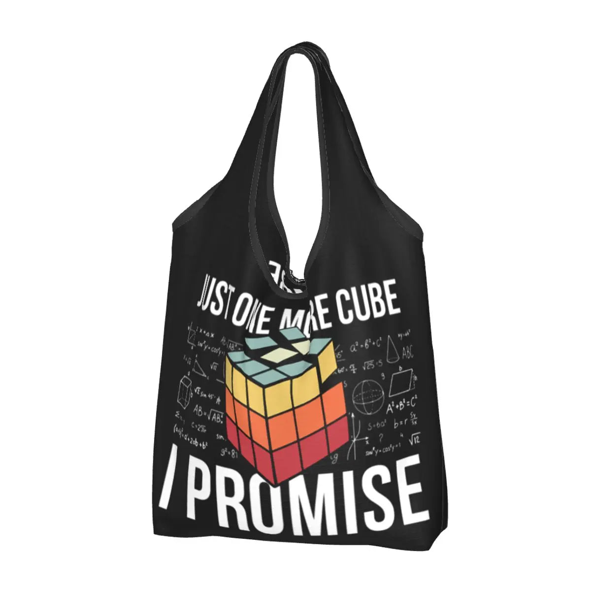 Recycling Exploding Rubix Rubiks Rubics Cube Shopping Bag Women Tote Bag Portable Math Lovers Groceries Shopper Bags