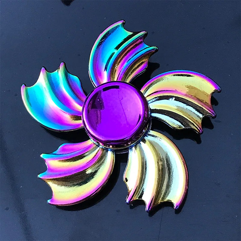 Rainbow Fidget Metal Spinner Colorful Finger Spinners High Speed Hand Spinners Fidget Toys for Stress Anxiety Relief for Adults