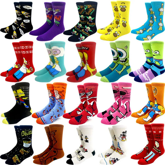 2025 New Anime Fashion Men's Socks Long Sock Knee-High Couples cosplay Sock Personality Hip Hop Harajuku Funny Sock for Women