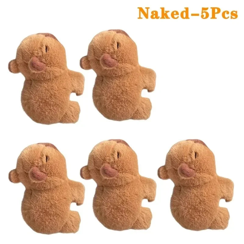 1-10PCS Kapibara Plush Doll Lying on The Hands of Kapi Bara Water Dolphin Doll Doll Doll Wrist Snap Ring Toys Plush Toys