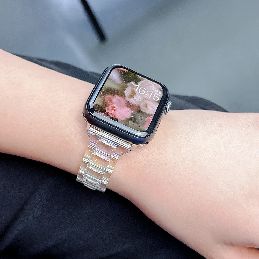 Transparent Strap for Apple Watch Ultra 49mm Silicone Band Series 8 7 41mm 45mm IWatch 6 5 3 SE 42mm 44mm 38mm 40mm 38mm Correa