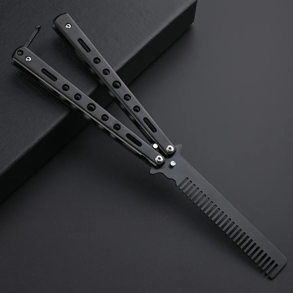 Portable Butterfly Training Knife Foldable Trainer Pocket Flail Knife Uncut Blade Butterfly Comb For Training Tool ﻿