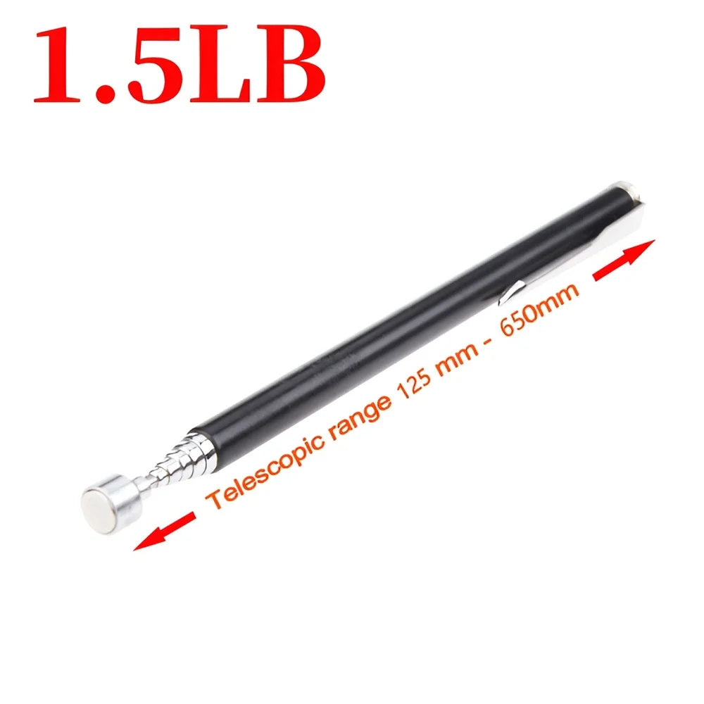 Telescopic Magnetic Pen Extendable Pickup Rod Stick with Light Mini Portable Magnet Pick Up Tool for Picking Up Screws Nut Bol