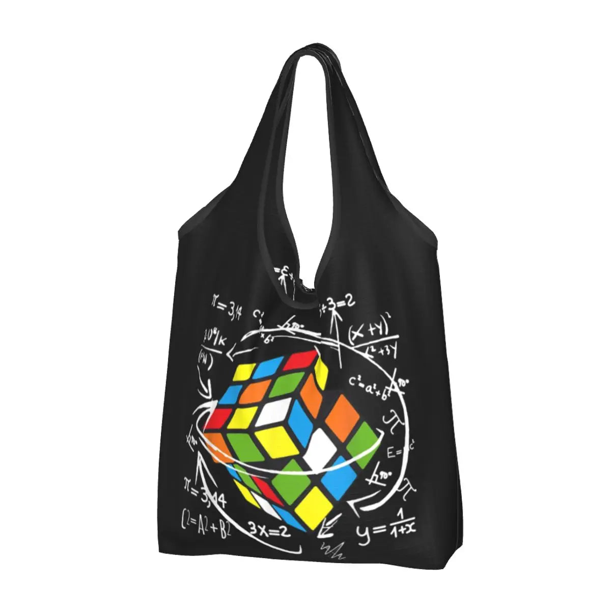 Recycling Exploding Rubix Rubiks Rubics Cube Shopping Bag Women Tote Bag Portable Math Lovers Groceries Shopper Bags