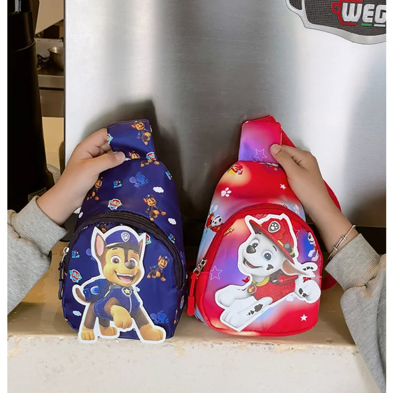 Paw Patrol Children's Chest Bag Cartoon Backpack Kids Outdoor Casual Shoulder Bags Anime Chase Skye Cross bag Children Toy Gifts