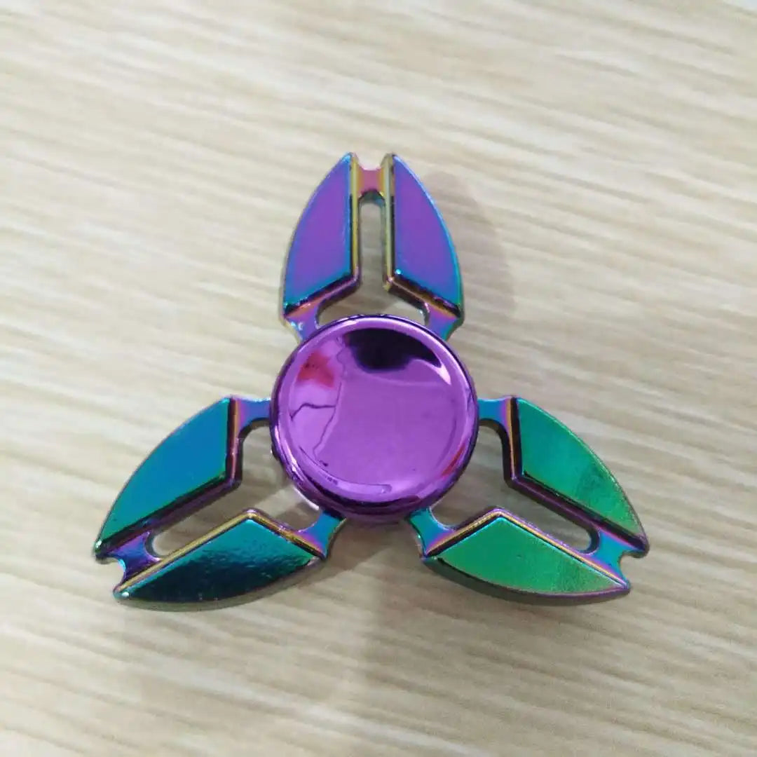 Rainbow Fidget Metal Spinner Colorful Finger Spinners High Speed Hand Spinners Fidget Toys for Stress Anxiety Relief for Adults