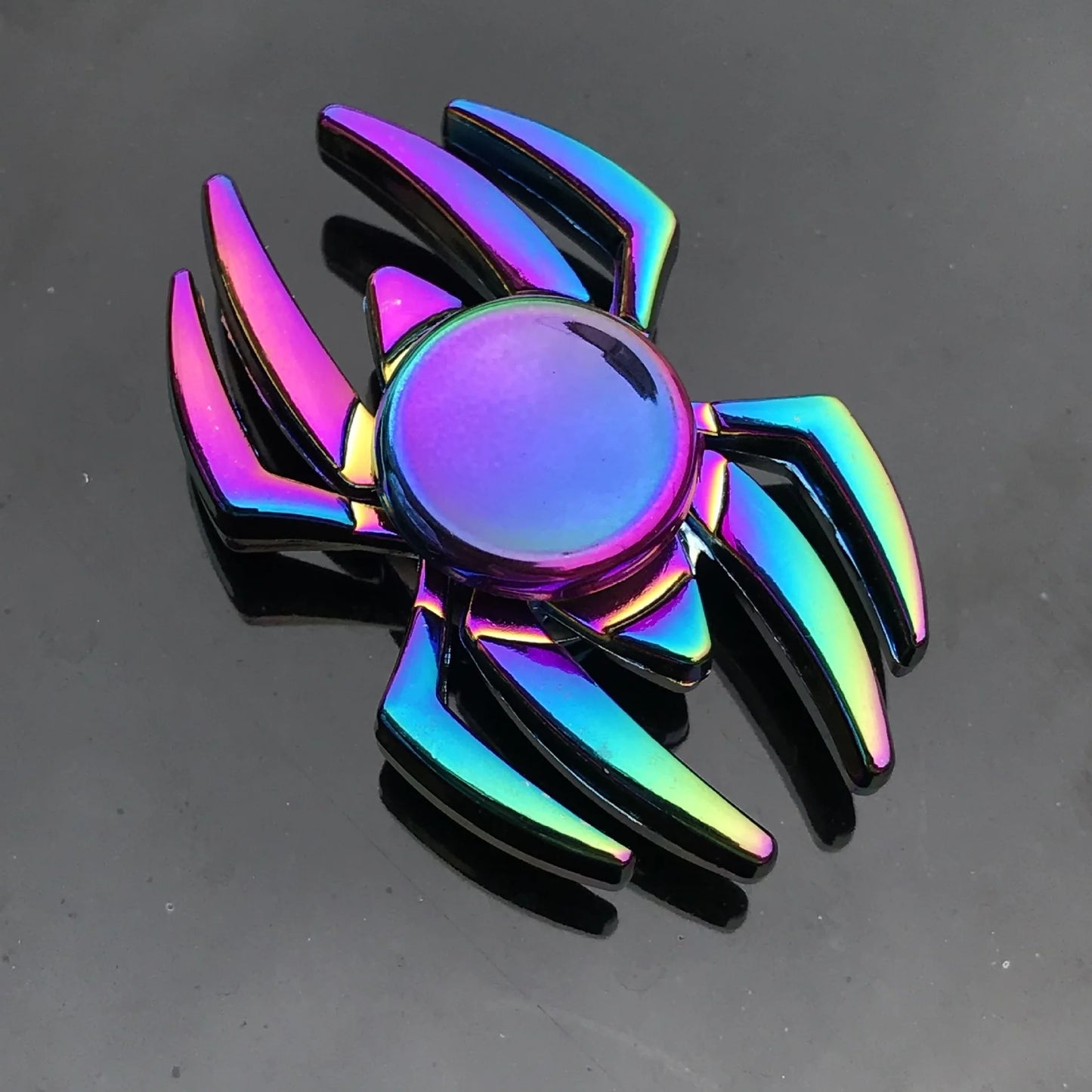 Rainbow Metal Fidget Spinner Toys Stainless Steel Bearing High Speed Stress Relief Spinner ADHD Anxiety Toys for Adult Kid