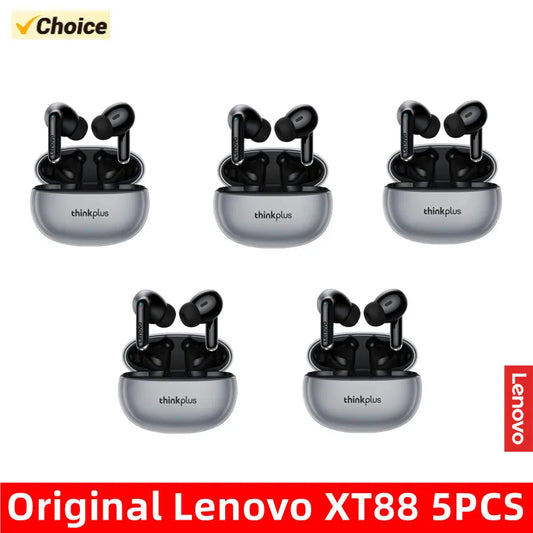 Original Lenovo XT88 5PCSTWS Wireless Headphones Bluetooth 5.3 High Fidelity with Microphone HIFI Touch Headphones