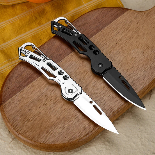 Convenient Stainless Steel Pocket Knife Mini Folding Knife Carry-on Defense Keychain Portable Pocket Knife Fruit Knife Convenien