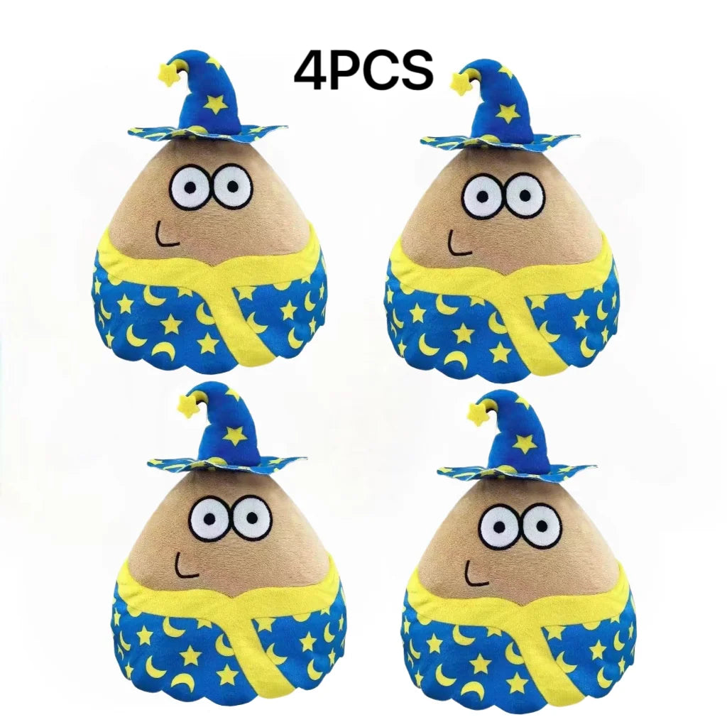 22cm 1/7pcs New hot  style Hot Game My Pet Alien Pou Plush Toy Furdiburb Emotion Alien Plushie Stuffed Animal Pou Doll ﻿