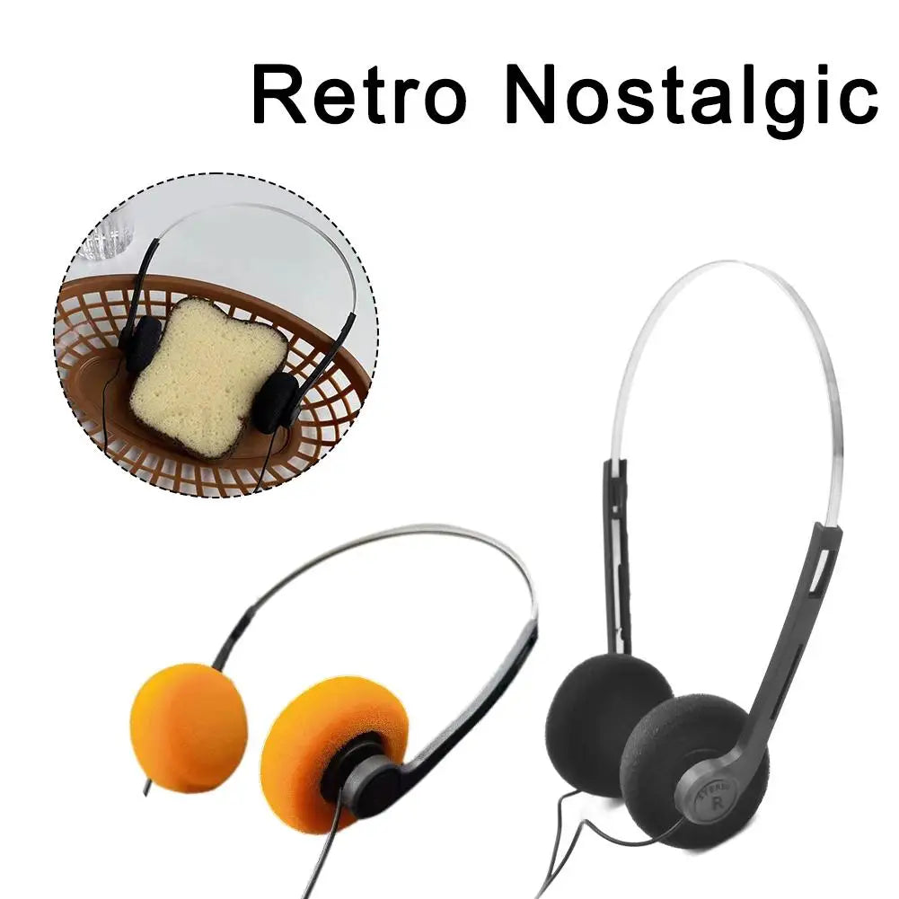 Underwire Headphone Music Mp3 Walkman Retro Feelings Portable Wired Small Headphones Sports Fashion Photo Props