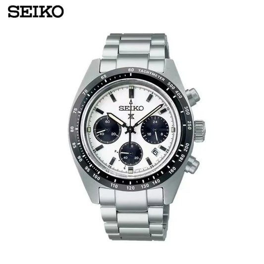 SEIKO Automatic Mechanical Watch Panda Di Three Eyed WatchPlate Chronograph Complete Calendar Original SSC813P1 Men Wristwatches