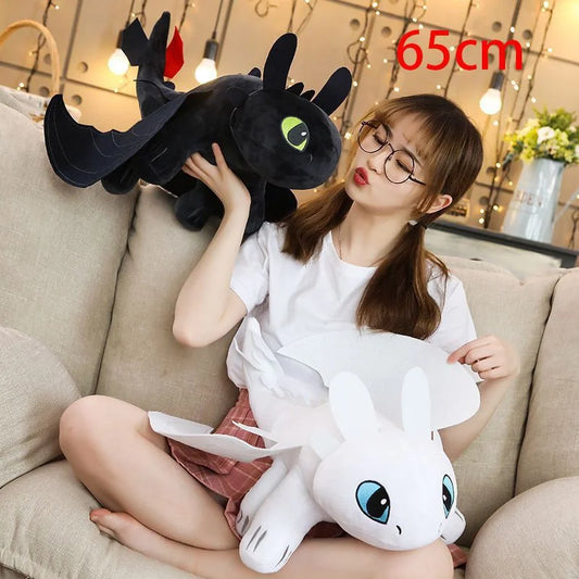 20-65cm Plushies Dragon Toys Kawaii White Black Dinosaurs Animal Stuffed Plush Toys In Stock Plush Kid Birthday Gifts for Kids