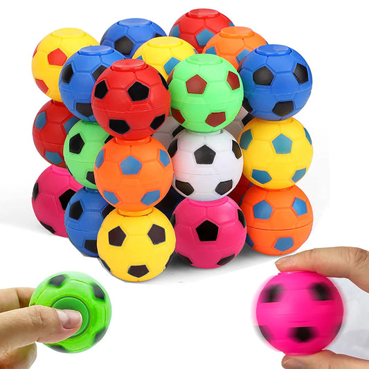 10/30pcs Mini Fidget Spinner Soccer Ball Toy for Kids,Soccer Party Favors Goodie Bag Stuffer,Rotatable Soccer Finger Stress Ball