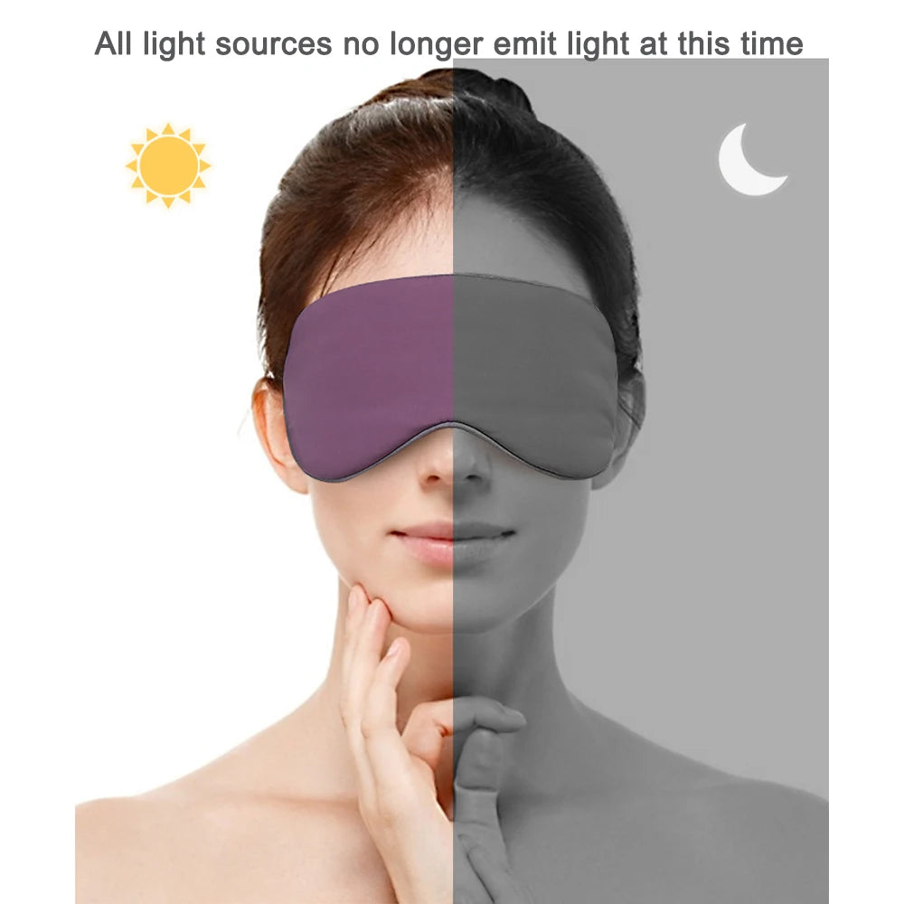 Sleeping Eye Mask Block Out Light Ice Silk Warm And Cool Dual Use Adjustable Soft Travel Light Blocking Breathable Eye Mask