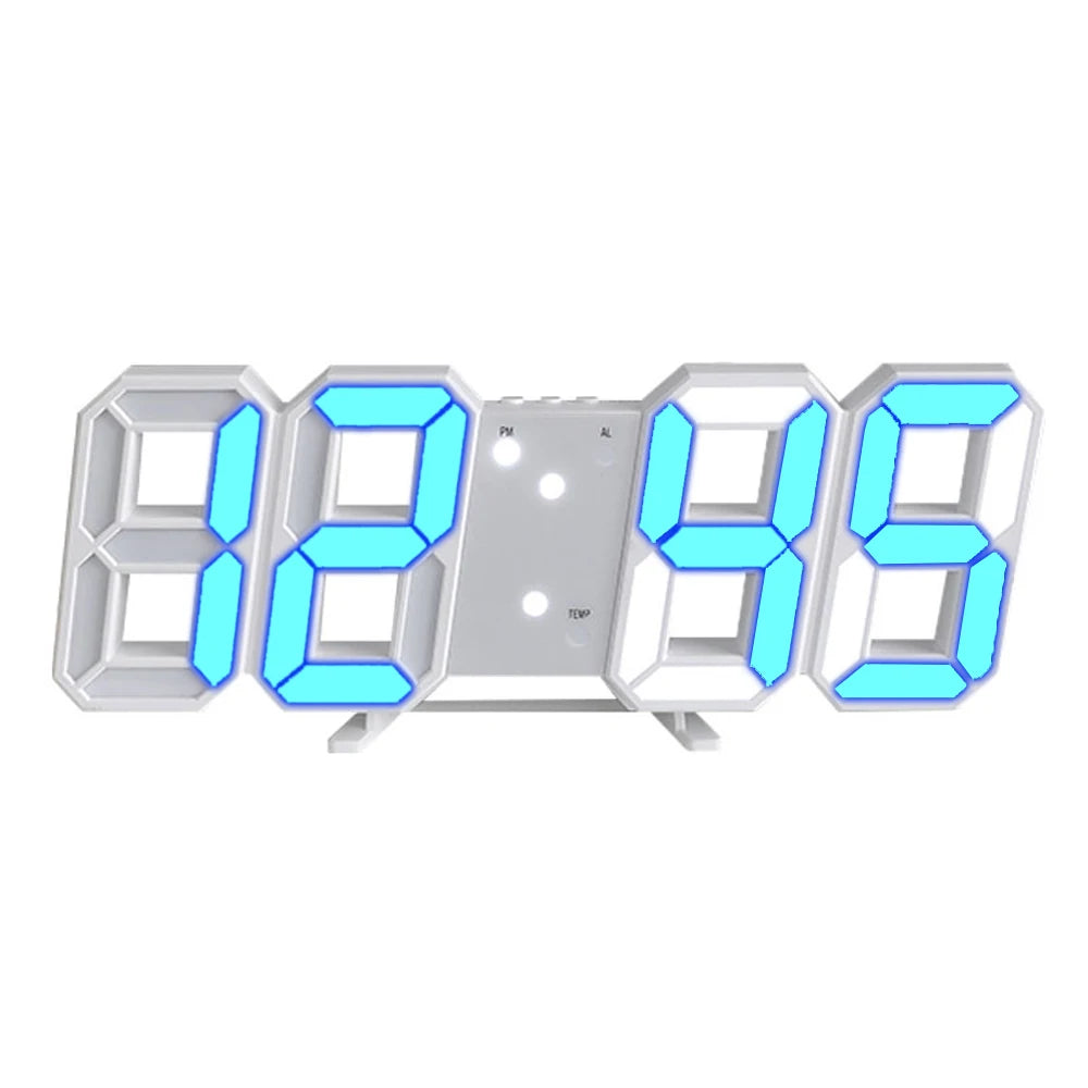 Smart 3D Mini Clock LED Digital Wall Clock Nordic Desk Clock Electronic Alarm Clock Living Room Wall Clock DIY Table Clock