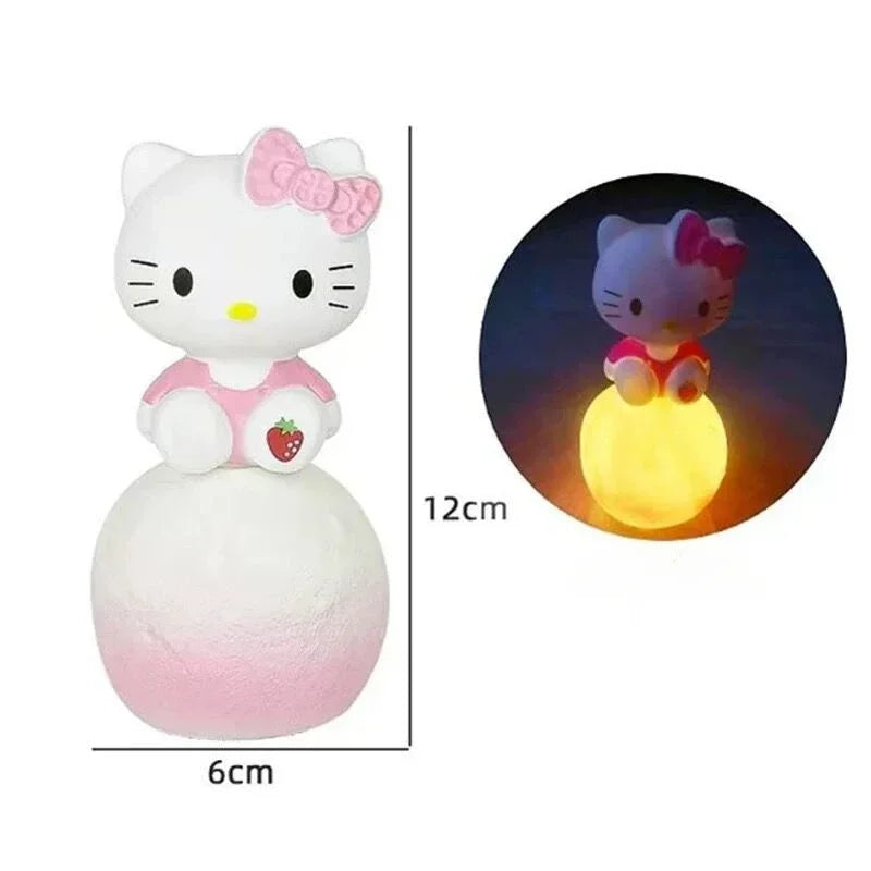 Sanrio Hello Kitty Night Light Luminous Children's Toy Bedside Lamp Anime Cartoon Kuromi Cinnamoroll Cute Children's Gift Gift