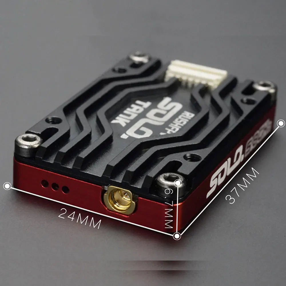 RUSHFPV RUSH TANK SOLO 5.8G VTX Video Transmitter CNC Shell 48CH 1.6W High Power Built-in Microphone For RC FPV Racing Drone