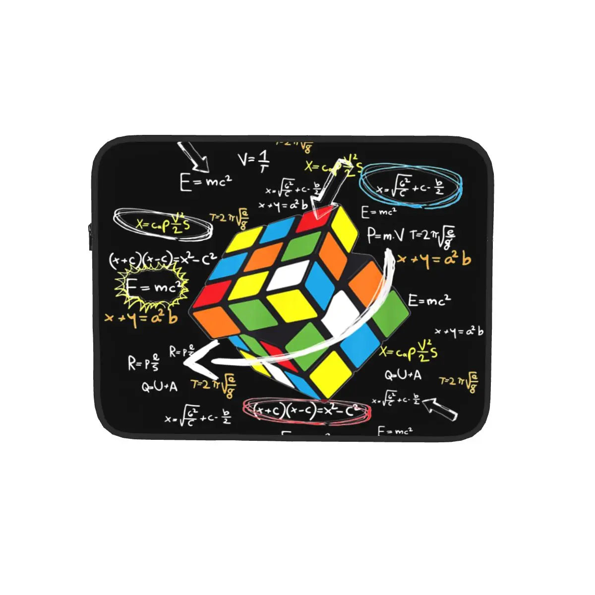 Shockproof Case Men Women Math Rubik Rubix Rubics Player Cube Laptop Sleeve Case Math Lovers Notebook Sleeve Cover Bag