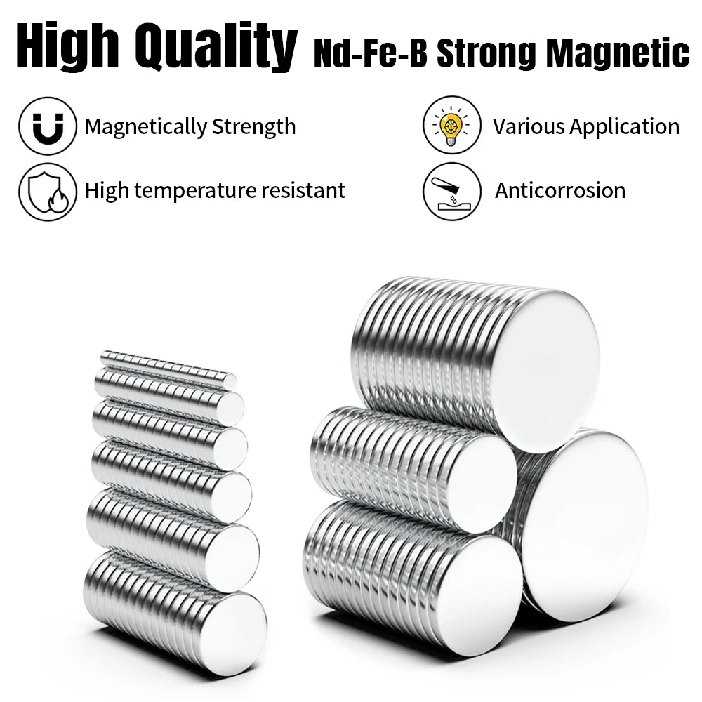 10mm NdFeB Magnetic Iron Absorbent Permanent Magnet DIY Fridge Sticker Magnet Round Magnet Sheet for Craft and Office Magnets