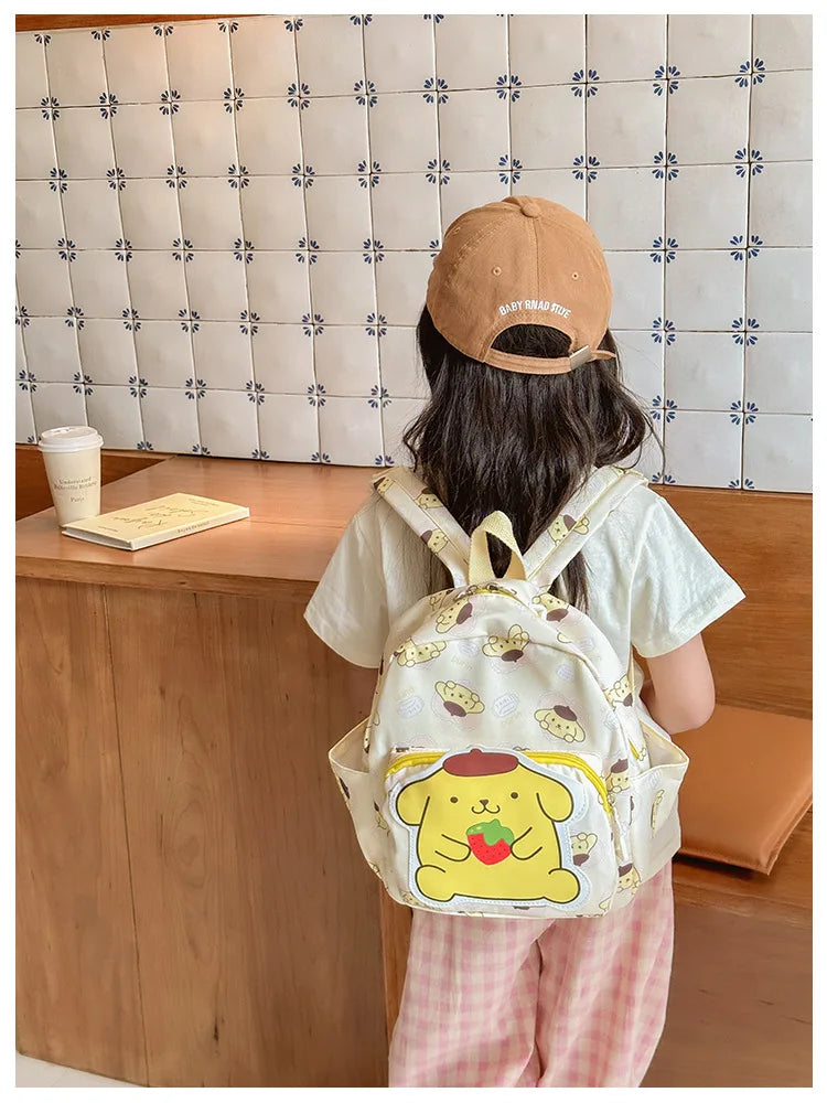 Sanrio, Kulomi Series Cartoon Kindergarten School Bag Fashion Anime Kids Backpack Cute Children's School Bag Trend Backpack