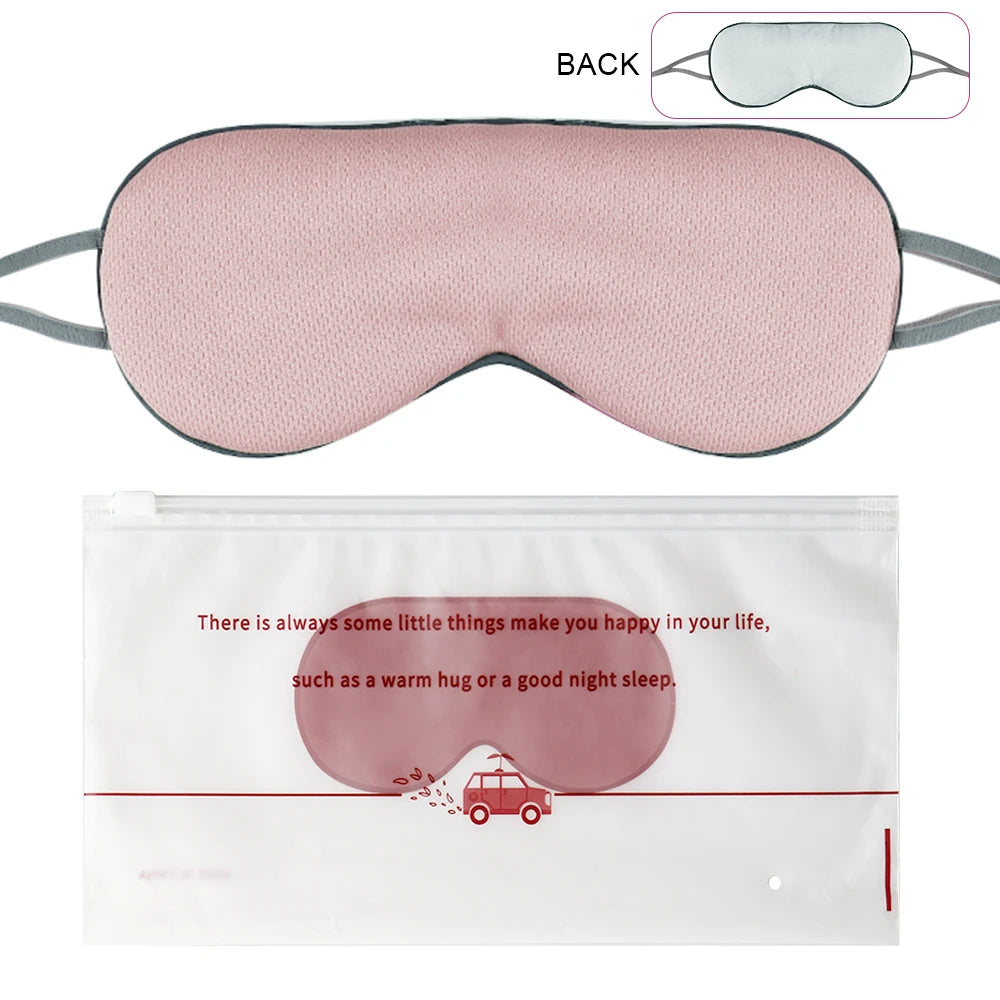 Sleeping Eye Mask Block Out Light Ice Silk Warm And Cool Dual Use Adjustable Soft Travel Light Blocking Breathable Eye Mask