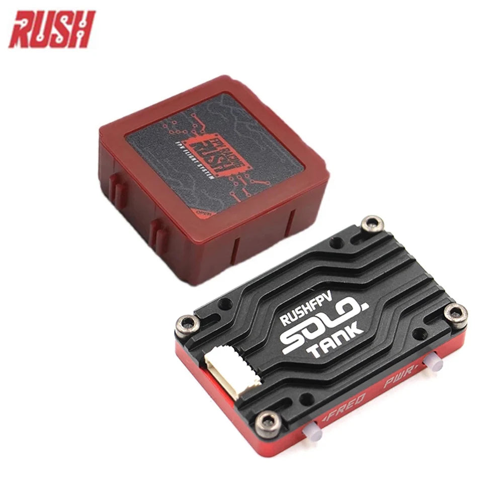 RUSHFPV RUSH TANK SOLO 5.8G VTX Video Transmitter CNC Shell 48CH 1.6W High Power Built-in Microphone For RC FPV Racing Drone