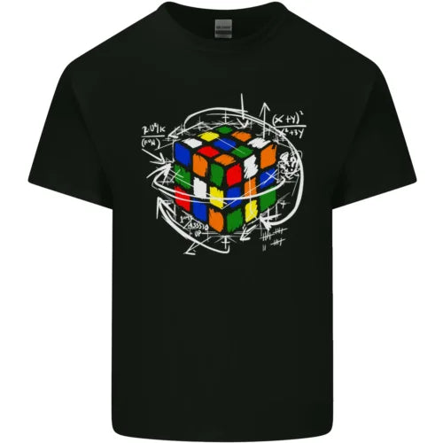 Rubix Cube Equation Funny Puzzle Enigma Mens Cotton T-Shirt Tee Top