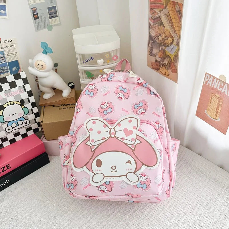 Sanrio, Kulomi Series Cartoon Kindergarten School Bag Fashion Anime Kids Backpack Cute Children's School Bag Trend Backpack