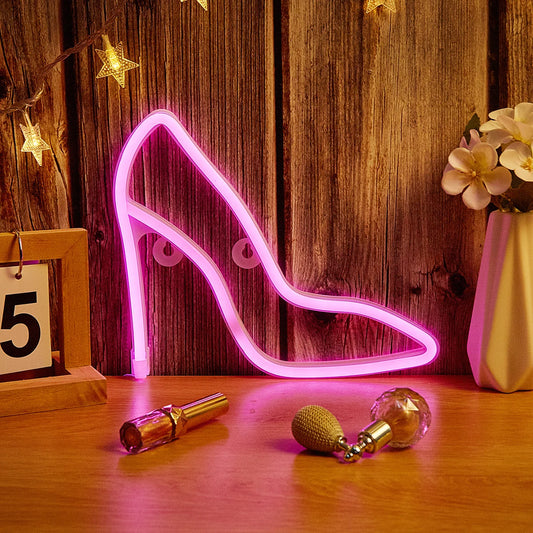 Chi-buy High Heels LED Neon sign USB Powered Or Battery Power Supply Neon Signs Night Light For Bedroom Living Room Decor Lamp S