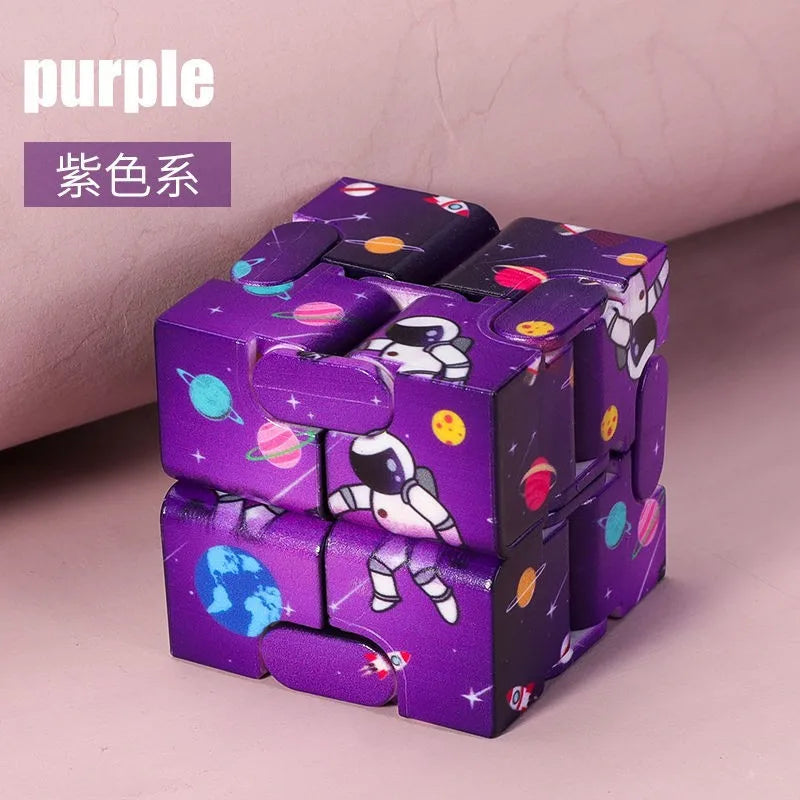 2023 New Astronaut Fingers Infinite Cube Flip Second-order Puzzle Cube Tilted Puzzle Cube Gift Toys  Rubix Cube  Kids Toys