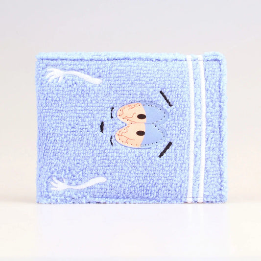 Towel cloth embroidered anime fashion wallet, designer personalized ID card holder