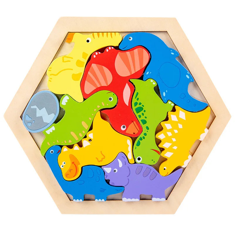 Baby toy Wooden jigsaw Puzzle Creative 3D Puzzle for Children's Intelligence Development Ealy Educational toy for Children