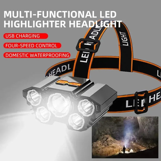 Rechargeable Led Headlamp Flashlight High Power Led Flashlights Cool Camping Gear Torch Ultra Powerful Rechargeable Headlight