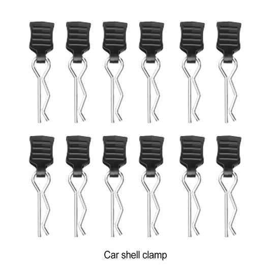 4/12pcs Metal R-type Car Shell Body Fixed Clips Pin with Tab for Axial SCX10 TRX-4 MJX Hyper Go 1/10 1/14 1/8 RC Car Parts