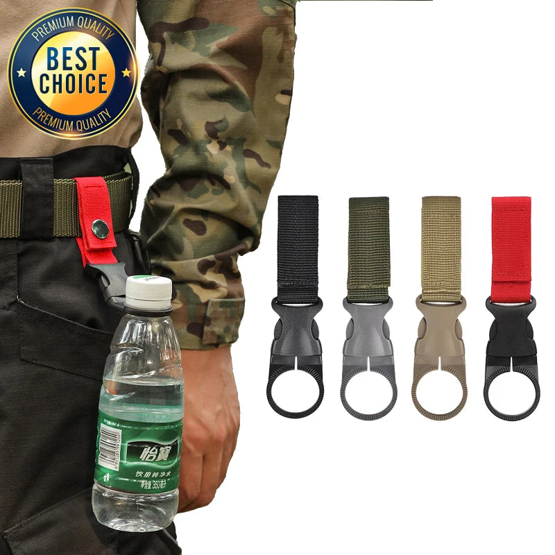 Webbing Buckle Hook Water Bottle Holder Clip Outdoor Nylon EDC Climb Carabiner Belt Backpack Hanger Camp Carabiner Belt Clip