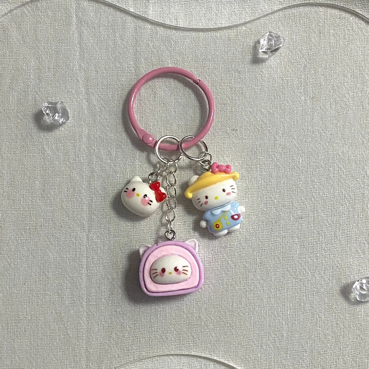 Sanrio Kawaii Anime Hello Kitty Melody Kuromi Keychain Backpack Pendant Creative Keyring Cinnamoroll Birthday Gifts Toy DIY Deco