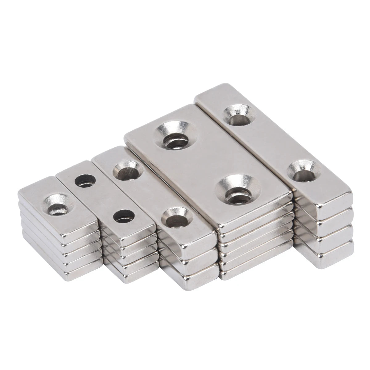 Square Block Neodymium Magnets with Countersunk Hole N35 NdFeB Powerful Permanent Magnetic Strong Rectangle Fridge Magnet